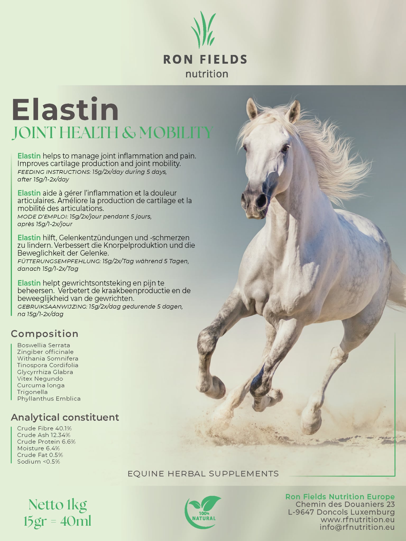 Elastin – Premium Ayurvedic Joint Supplement for Horses - Image 3